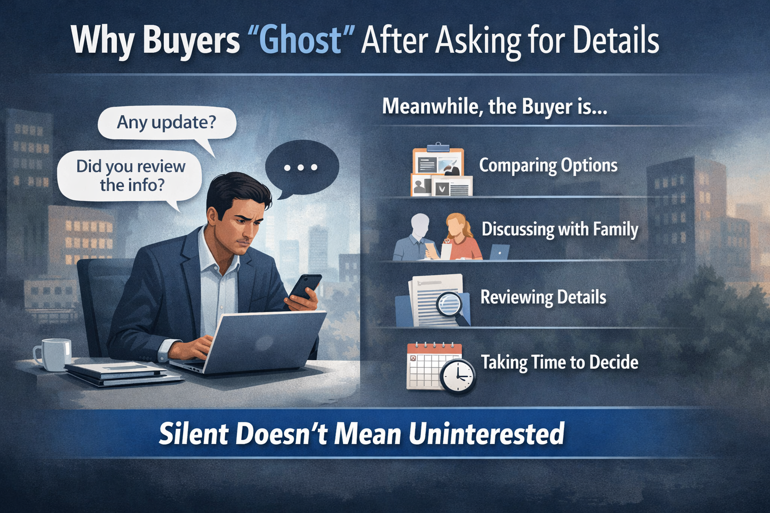 Why buyers ghost even after asking for details in real estate